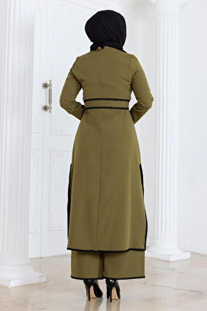 Çoban Dikişli Kemerli Takım Haki MSW19365-4