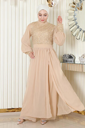 Pulpayetli Şifon Takım Gold MSW19190-4
