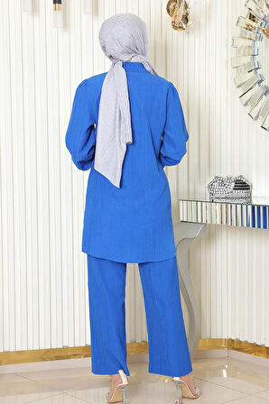 Taş Detaylı Takım Mavi MSW19195-2