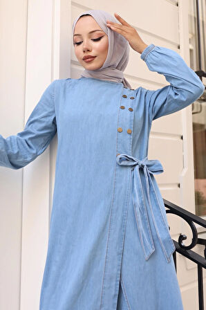 Çıtçıt Detaylı Kot Takım Açık Mavi 19262