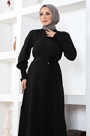 Yırtmaç Detaylı Takım Siyah MSW19233-1