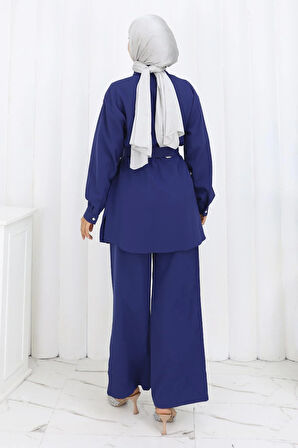 İncili Kuşaklı İkili Takım İndigo 19265