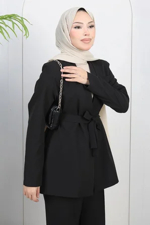 Soft Blazer Takım Siyah 19389