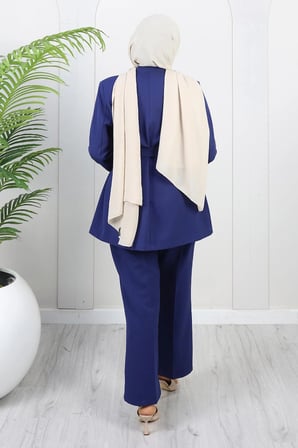 Soft Blazer Takım İndigo 19389