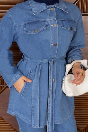 Luna Denim Takım Açık Mavi 19299