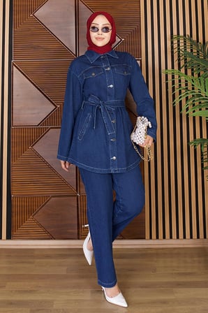 Luna Denim Takım Koyu Mavi 19299