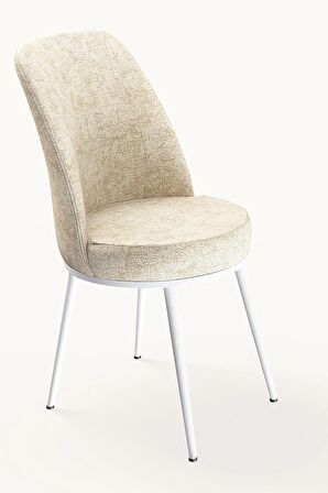 Rovena Bade Beyaz Mermer 70x114 Açılabilir Mdf Yemek Odası Takımı 4 Adet Sandalye