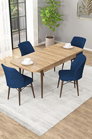Rovena Alto Meşe 70x114 Açılabilir Suntalam Yemek Odası Takımı 4 Adet Sandalye