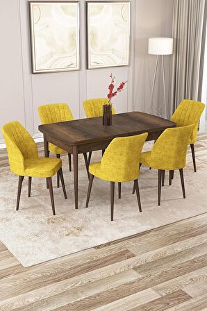Rovena Lucca Barok 70x114 Açılabilir Suntalam Yemek Odası Takımı 6 Adet Sandalye