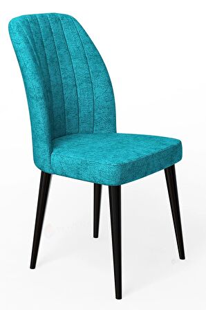 Rovena Lucca Siyah Mermer 70x114 Açılabilir Suntalam Yemek Odası Takımı 6 Adet Sandalye