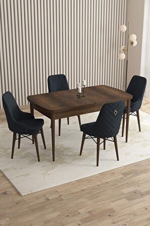 Rovena Almira Barok 70x114 Açılabilir Mdf Yemek Odası Takımı 4 Adet Sandalye