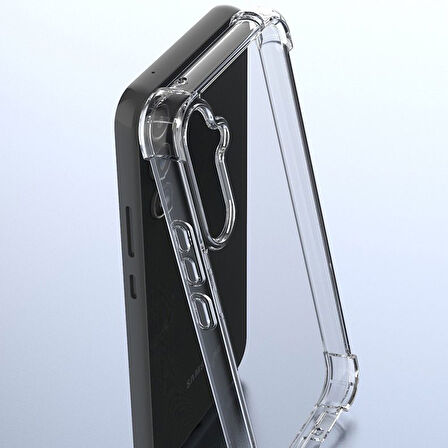 Gpack Samsung Galaxy A34 Kılıf AntiShock Köşeli Şeffaf Sert Silikon