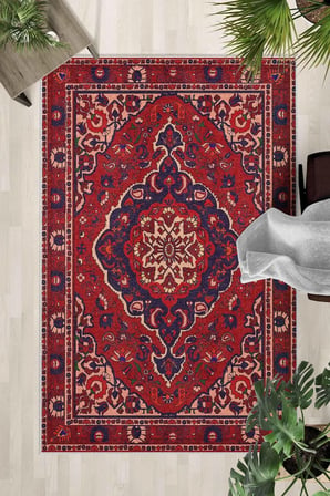 Kaymaz Taban Yıkanabilir Halı – Mutfak, Salon, Yatak Odası için Modern Dijital Baskı Halı (SLNHAL152