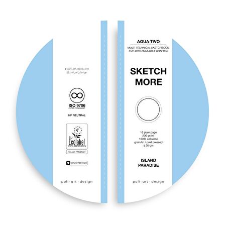 Yuvarlak d20 cm eskiz defteri (suluboya ve grafik için) Watercolor round sketchbook