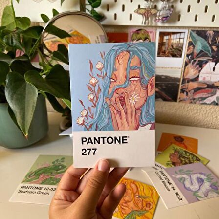 Pantone 50 Postcards Scrapbooking Sanat Kartları