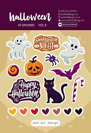 Halloween vol.2 vinil çıkartma seti sticker etiket