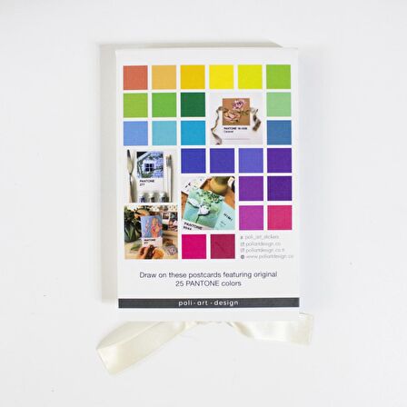 Pantone 25 ad. Postcards Scrapbooking Sanat Kartları