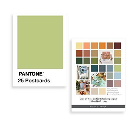 Pantone 25 ad. Toprak renler Postcards Scrapbooking Sanat Kartları