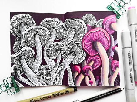 "Doğu Kaleydoskopu" koleksiyon eskiz defteri B6 (marker ve grafik için) Limited edition sketchbook