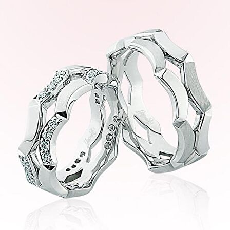 Taşlı Altın Alyans 1702-2