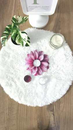 Pamuğum Atelier Çiçek Tasarım Kartlı 5 ml Krem Kutulu Düğün söz Nikah Nişan Hediyelik (15 Adet)