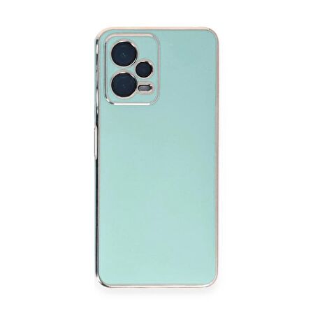 Gpack Xiaomi Redmi Note 12 4G Kılıf Bark Parlak Silikon Renkli Kenarları Rose