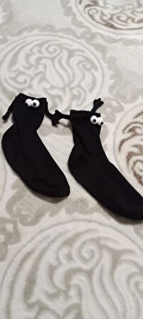 Siyah Halay Çeken Çorap Arkadaş Çorabı