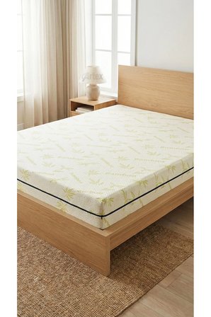 Kılıf Bambu 160x200 Yatak Kılıfı Koruyucusu Örtüsü Fermuarlı Kapitone Fit Zippered Mattress Cover