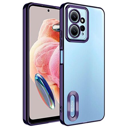Gpack Xiaomi Redmi Note 12 4G Kılıf Logo Gösteren Kamera Korumalı Silikon