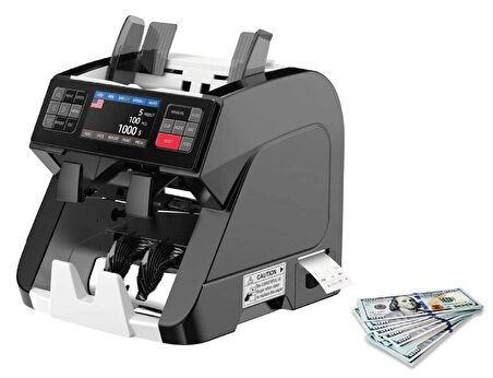 PRO BLACK (Printer’lı)? Para Sayma Makinesi 25 Ülkeli 1+1 (Müşteri Ekranlı)