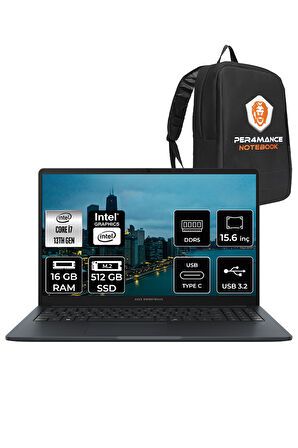 Asus Expertbook B1503CVA i7 1355U 16GB DDR5 512GB SSD 15.6" FHD FDOS DİZÜSTÜ BİLGİSAYAR & PER4 ÇANTA