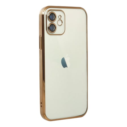 Apple iPhone 12 Kılıf Razer Lensli Silikon - Gold