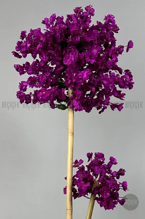 Yapay Ağaç Doğal Bambu Gövdeli Japon Ağacı Mor Bahar Dalı Ağacı 125cm