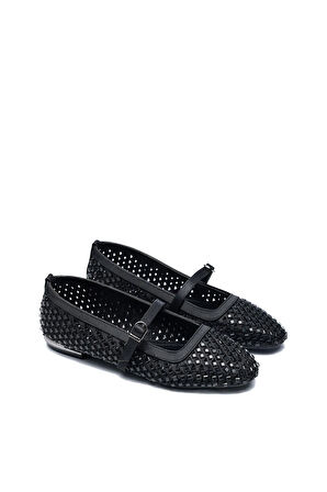 1705 Kadın Taş Detaylı Topuklu Babet