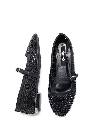 1705 Kadın Taş Detaylı Topuklu Babet