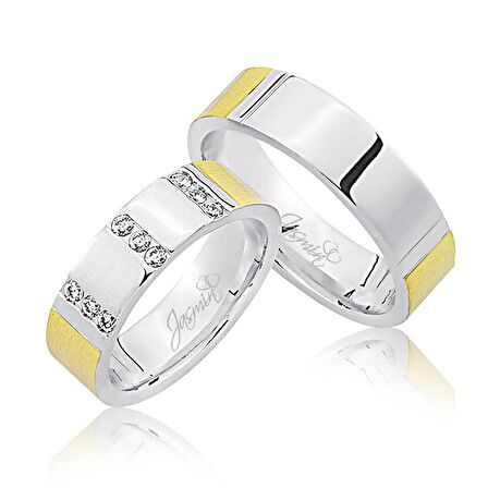 Taşlı Altın Alyans 1706-2