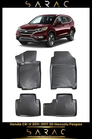 Honda Cr-v 2017 Model Araca Özel 3d Havuzlu Paspas