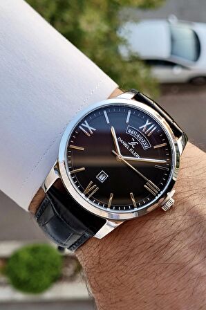 Daniel Klein DKISTE608 Premium Gümüş Siyah Renk Takvim ve Gün Fonksiyonlu Erkek Kol Saati