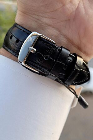 Daniel Klein DKISTE608 Premium Gümüş Siyah Renk Takvim ve Gün Fonksiyonlu Erkek Kol Saati