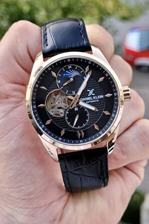 Daniel Klein DKISTE630 Skeleton Kasası Rose Renk Takvimli İç Göstergeleri Aktif Otomatik Erkek Kol Saati