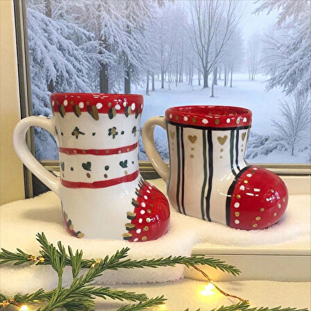 Tombik Çorap Kupa - Yılbaşı Temalı