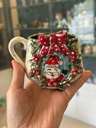 Süslü Noel Baba Kupa - Yılbaşı Ruhu