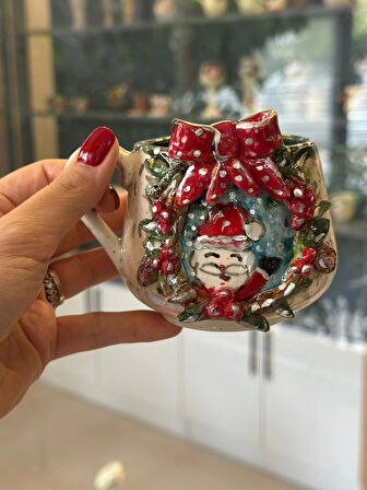 Süslü Noel Baba Kupa - Yılbaşı Ruhu