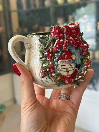 Süslü Noel Baba Kupa - Yılbaşı Ruhu