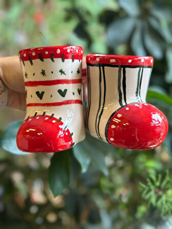 Yılbaşı Ruhu 2'li Sevimli Çorap Kupa