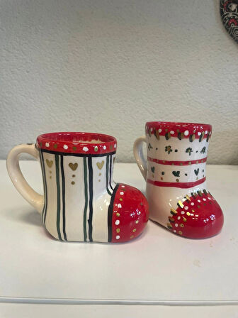 Yılbaşı Ruhu 2'li Sevimli Çorap Kupa