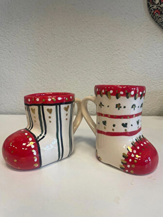 Yılbaşı Ruhu 2'li Sevimli Çorap Kupa