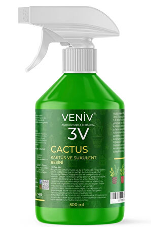 3v Cactus- Kaktüs Ve Sukulent Besleme Ve Çoğaltma Besini 500 Ml