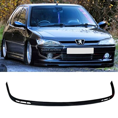 Peugeot 306 1993-2002 Uyumlu Üniversal Laguna Lip Esnek Ön Lip 2 Parça Tampon Altı Dil Karlık Ön Ek