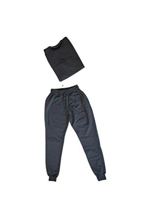 Koyu Gri Eşofman Takımı L